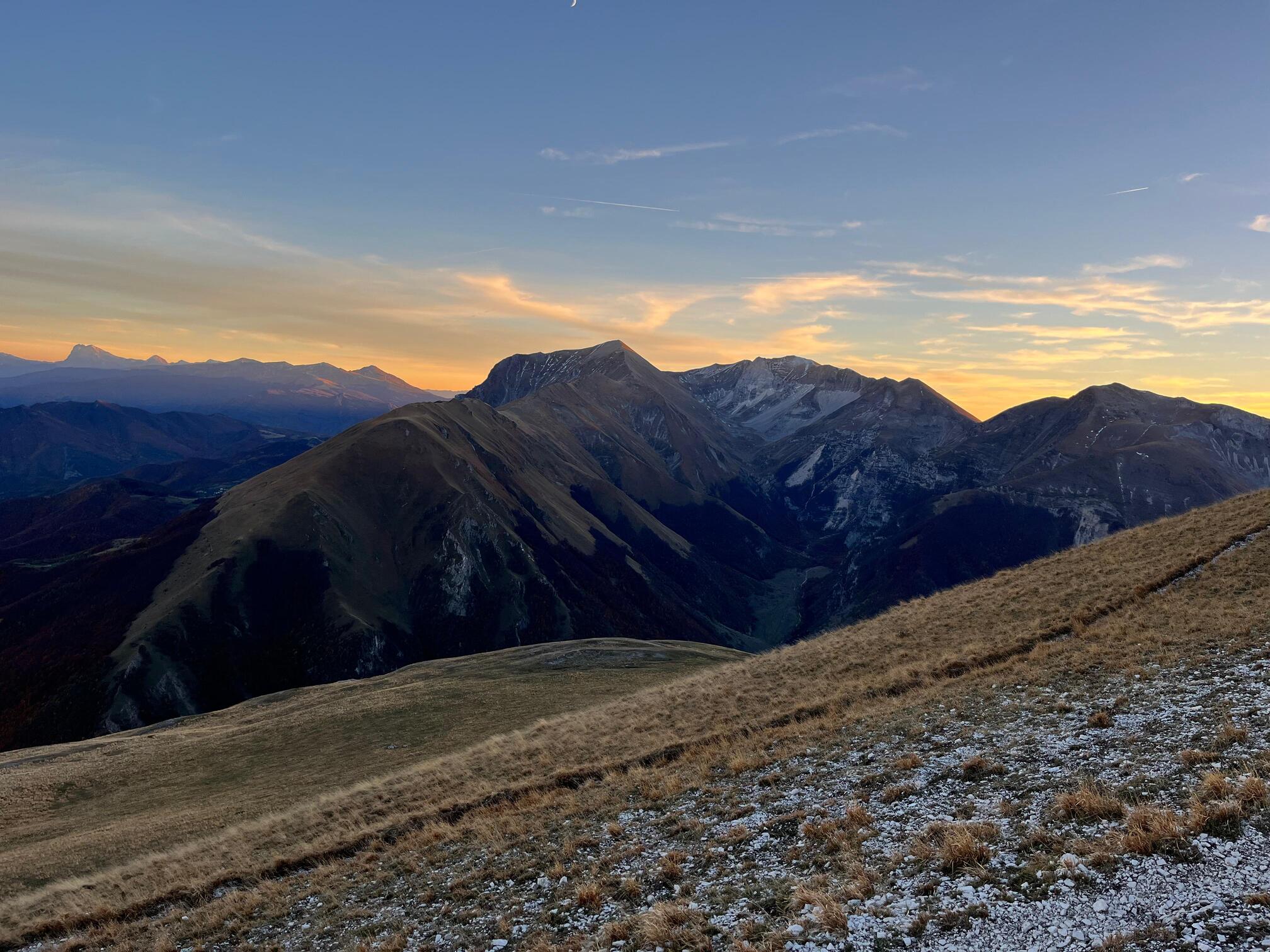 tramonto monte sibilla